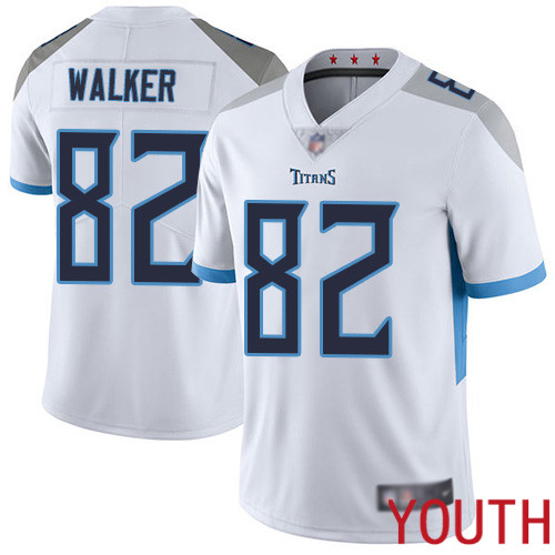 Tennessee Titans Limited White Youth Delanie Walker Road Jersey NFL Football 82 Vapor Untouchable